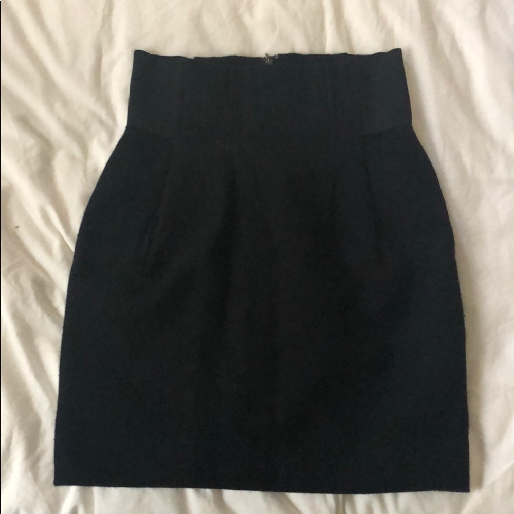 BCBG black wool skirt
